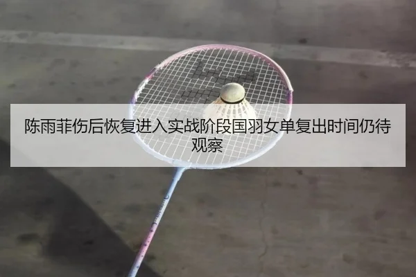 陈雨菲伤后恢复进入实战阶段国羽女单复出时间仍待观察